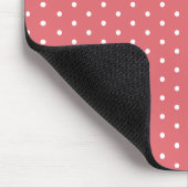 Girly Pink White Polka Dots kann alles bis 2023 Mousepad (Ecke)