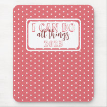 Girly Pink White Polka Dots kann alles bis 2023