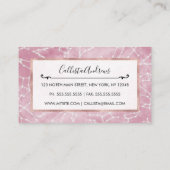 Girly Pink White Star Sternennebel Visitenkarte (Rückseite)