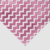 Girly Pink White Zigzag Streifen Seidenpapier (Ausschnitt)