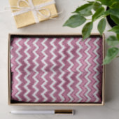 Girly Pink White Zigzag Streifen Seidenpapier (Geschenk)
