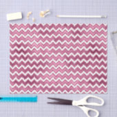 Girly Pink White Zigzag Streifen Seidenpapier (Handwerk)