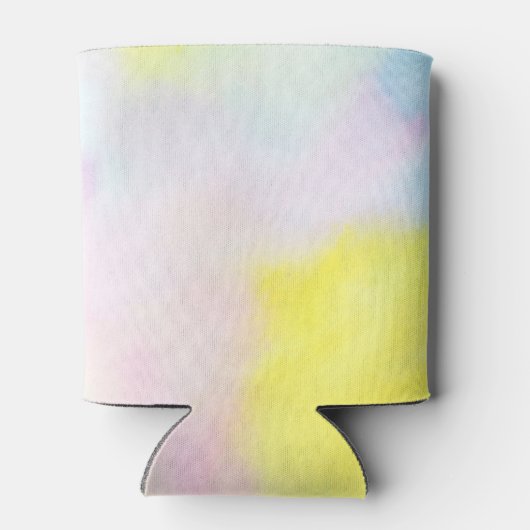 Girly Pink Yellow Blue Gefärbte Krawatte Dosenkühler (Rückseite)