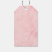 Girly Pink Yellow Floral Baby Dusche Danke Geschenkanhänger (Rückseite)