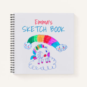 Girly Pink Zeichnend Sketch-Buch Notizblock