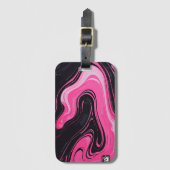 Girly Pinky Marble Gepäckanhänger (Vorderseite Vertikal)