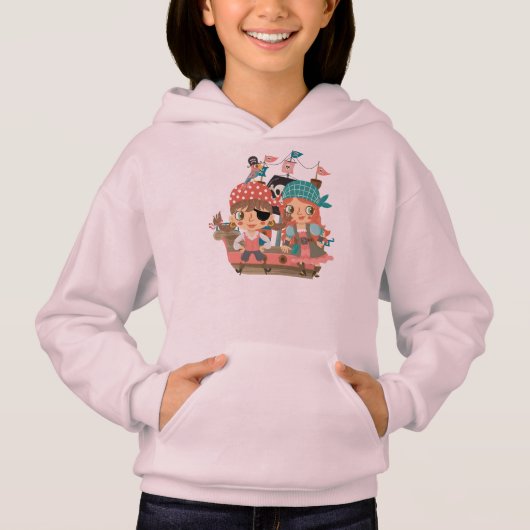 Girly Piraten Hoodie (Vorderseite)