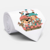 Girly Piraten Krawatte (Gerollt)