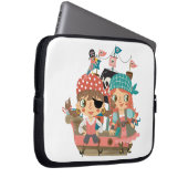Girly Piraten Laptopschutzhülle (Vorne Rechts)