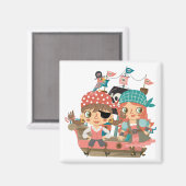 Girly Piraten Magnet (Vorderseite/Rückseite)