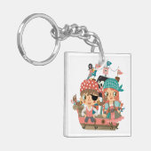 Girly Piraten Schlüsselanhänger (Vorderseite links)