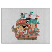 Girly Piraten Schneidebrett (Vorderseite)