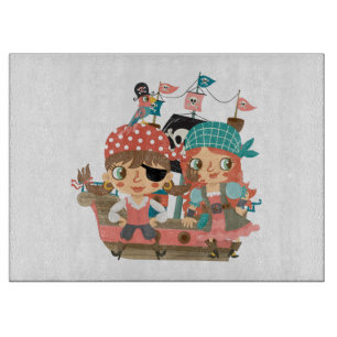 Girly Piraten Schneidebrett