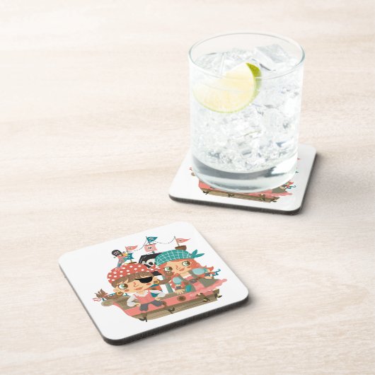 Girly Piraten Untersetzer (Rechte Seite)