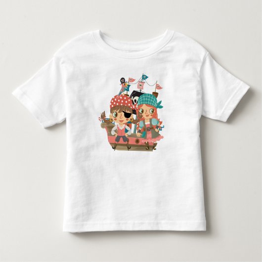 Girly Pirates Kleinkind T-shirt (Vorderseite)