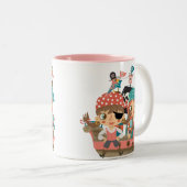 Girly Pirates Zweifarbige Tasse (VorderseiteRechts)