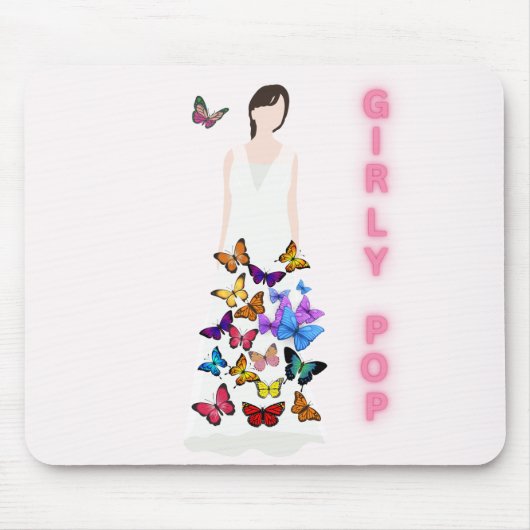 Girly pop butterfly mouse pads mousepad (Vorne)