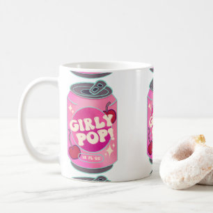 Girly Pop Kirsch-Cola-Dose   Retro Y2K Rosa Kaffeetasse