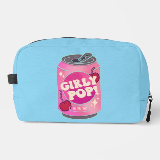 Girly Pop Kirsch-Cola-Dose | Retro Y2K Rosa Waschbeutel (Vorderseite)
