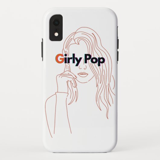 Girly Pop - Orange/Braun Case-Mate iPhone Hülle (Rückseite)