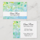 *~* Girly populäre BlumenTürkis-Grün-Schönheit Visitenkarte (Vorne/Hinten)