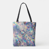 Girly Posh Leopard Print Opal-Tasche Tasche (Rückseite)
