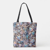 Girly Posh Leopard Print Opal-Tasche Tasche (Rückseite)