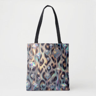 Girly Posh Leopard Print Opal-Tasche Tasche