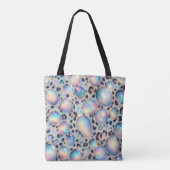 Girly Posh Leopard Print Opal-Tasche Tasche (Rückseite)
