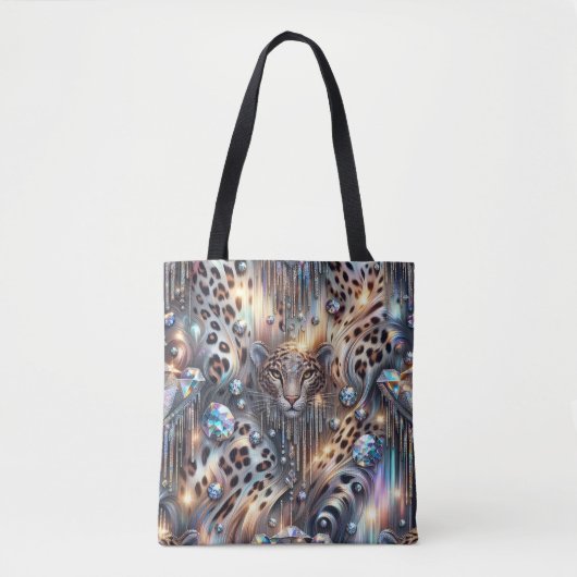 Girly Posh Leopardenprint Opal-Tasche Tasche (Vorderseite)