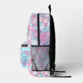 Girly Powder Pink & Electric Blue Shibori Muster Bedruckter Rucksack (Rechts)