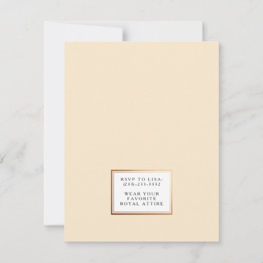 Girly Princess Birthday | Geeignetes Party Einladung (Rückseite)