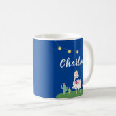 Girly Princess Llama Floral Cactus Kids Kaffeetasse (VorderseiteRechts)