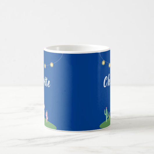 Girly Princess Llama Floral Cactus Kids Kaffeetasse (Mittel)
