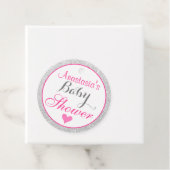 Girly Princess Pink und Silver Glitzer Kinderdusch Geschenkanhänger (Beispiel)