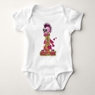 Girly Punk Rocker Baby Strampler