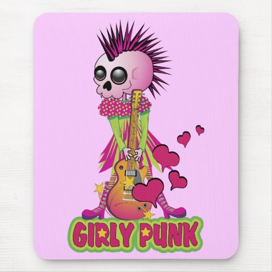 Girly Punk Rocker Mousepad (Vorne)