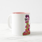 Girly Punk Rocker Zweifarbige Tasse (Vorderseite Links)