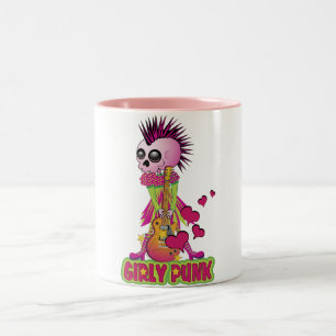 Girly Punk Rocker Zweifarbige Tasse