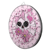 Girly Punk Skull Dartscheibe (Vorderseite rechts)