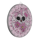 Girly Punk Skull Dartscheibe (Vorderseite Links)