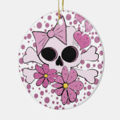 Girly Punk Skull Keramikornament (Links)