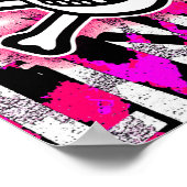 Girly Punk Skull Poster (Ecke)