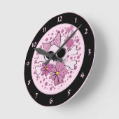 Girly Punk Skull Runde Wanduhr (Winkel)