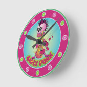 Girly Punk Skull Runde Wanduhr (Winkel)