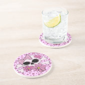 Girly Punk Skull Sandstein Untersetzer (Seite)