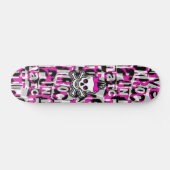 Girly Punk Skull Skateboard (Horizontal)