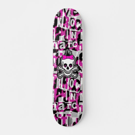 Girly Punk Skull Skateboard (Vorne)