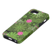 Girly Punkschädel auf Blumen-Camouflagehintergrund Case-Mate iPhone Hülle (unten)