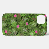 Girly Punkschädel auf Blumen-Camouflagehintergrund Case-Mate iPhone Hülle (Rückseite (Horizontal))